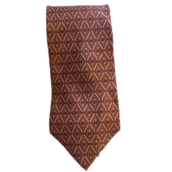 Hermes silk tie geometric pattern - Picture 1 of 8